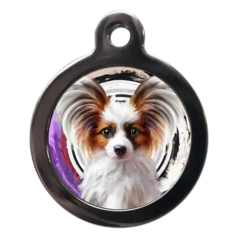Papillon Graffiti Dog Id Tag - Ps Pet Tags - 1