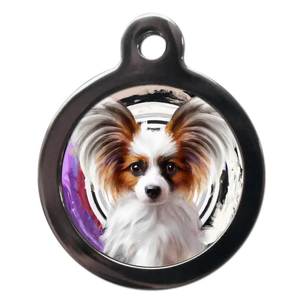Papillon Graffiti Dog Id Tag - Ps Pet Tags - 1