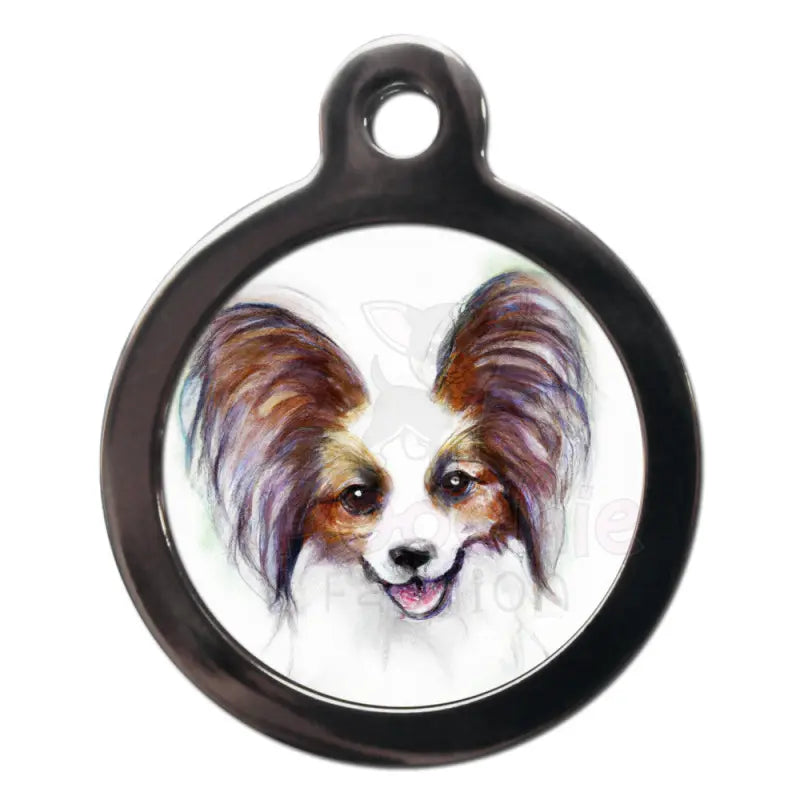 Papillon Portrait Dog Id Tag - Ps Pet Tags - 1