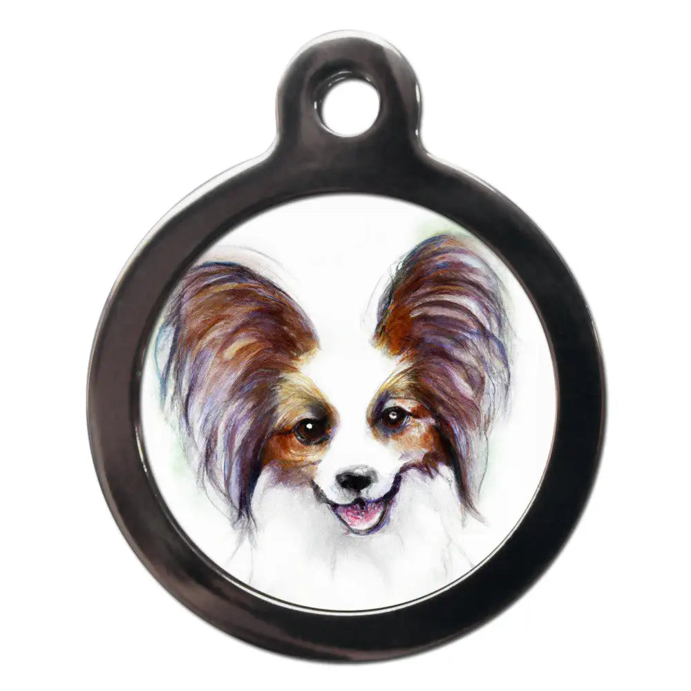 Papillon Portrait Dog Id Tag - Ps Pet Tags - 1