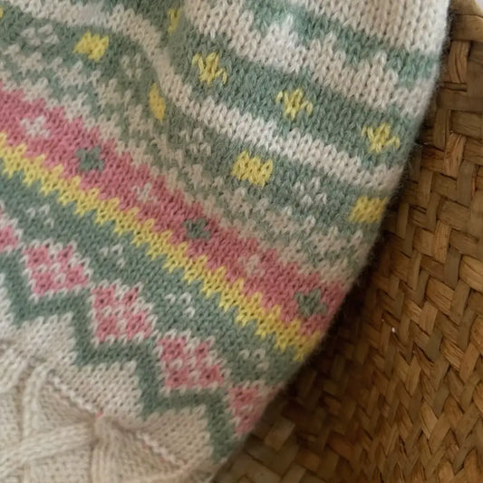 Pastel Fair Isle Cable Knit Dog Jumper - Posh Pawz - 2