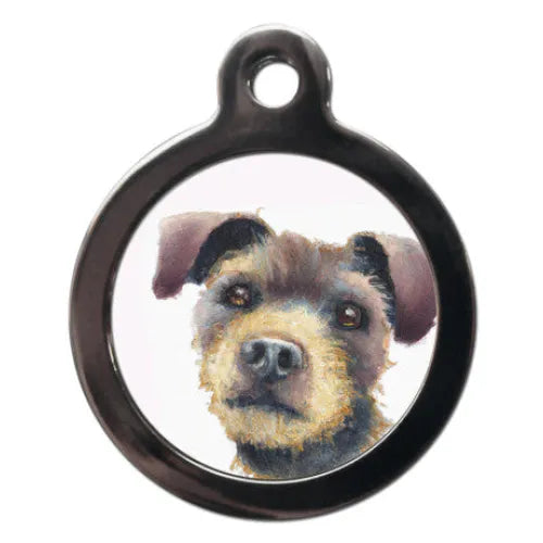 Patterdale Portrait Dog Id Tag Ps Pet Tags 1
