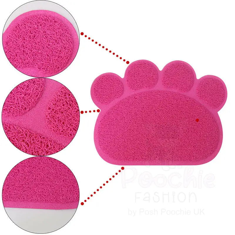 Paw Shaped Pet Feeding Mat - Posh Pawz - 14