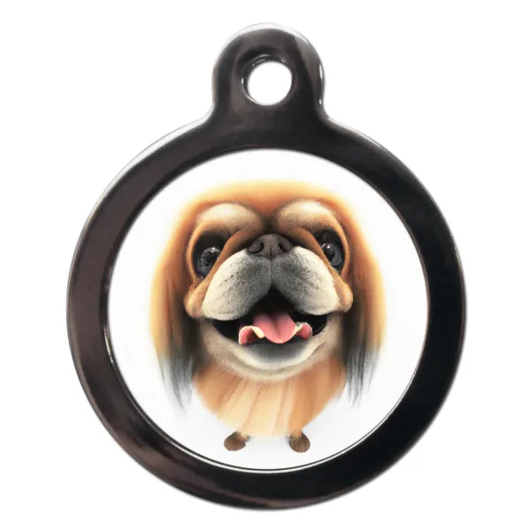 Pekingese Fish Eye Lens Dog Id Tag Ps Pet Tags 1