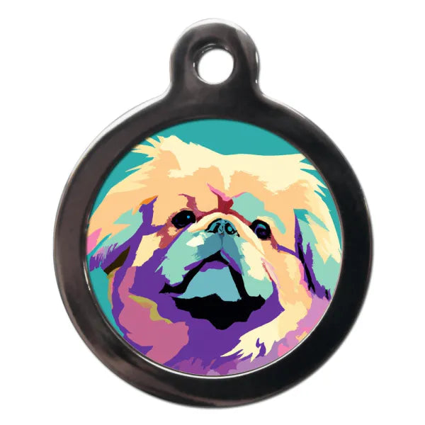 Pekingese Pop Art Dog Id Tag Ps Pet Tags 1