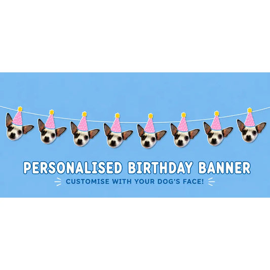 Personalised Photo Face Dog Birthday Banner - Daisy’s Custom Gifts - 2