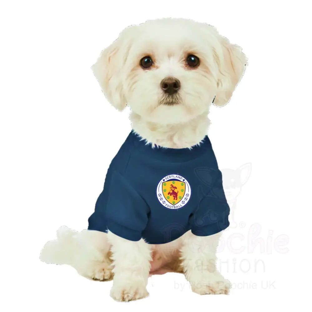 Personalised Scotland Dog Football Shirt Blue - Poochie Fashion - 3