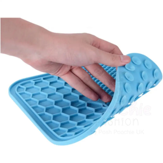 Pet Lick Mat Slow Feeder in Blue - Posh Pawz - 2
