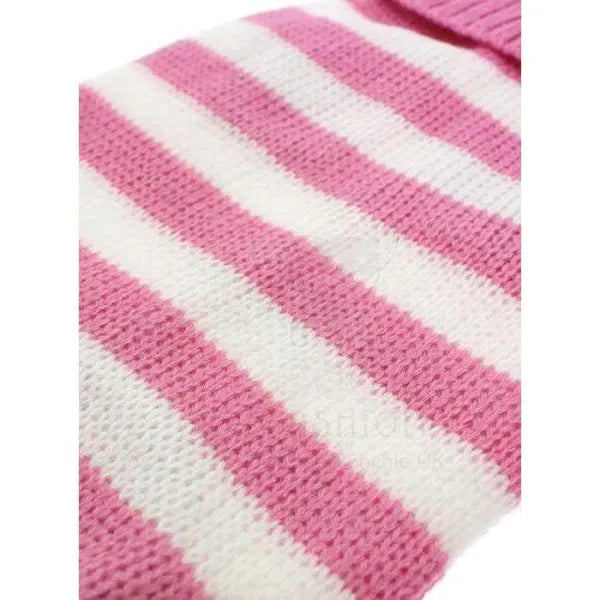 Pink and White Candy Stripe Dog Jumper - Urban - 3