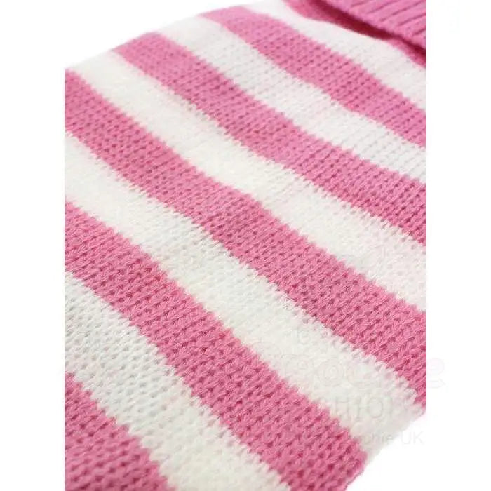 Pink and White Candy Stripe Dog Jumper - Posh Pawz - 3