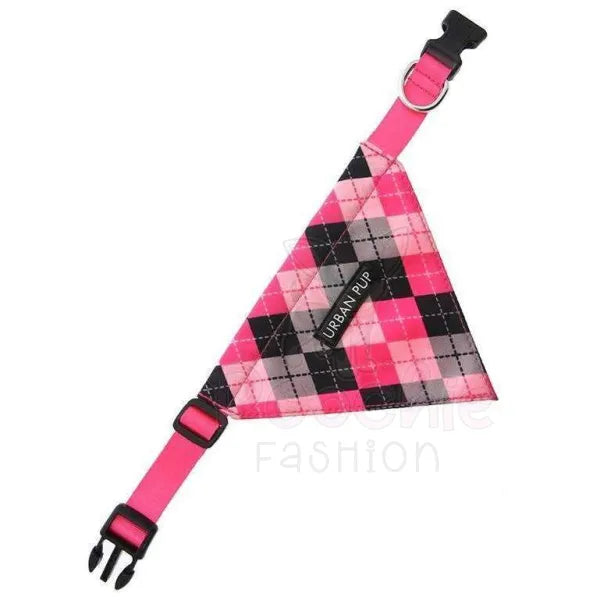 Pink Argyle Dog Bandana Collar - Urban Pup - 2