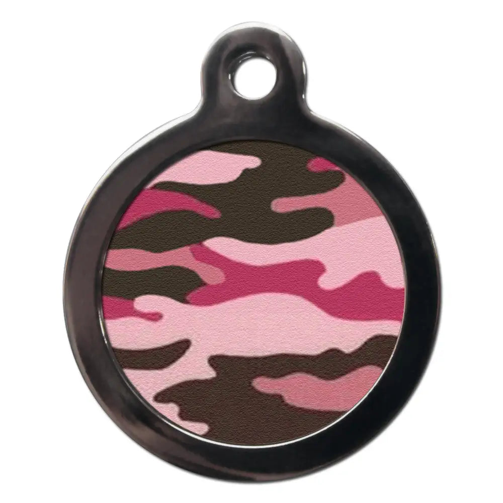Pink Camouflage Dog Id Tag - Ps Pet Tags - 1
