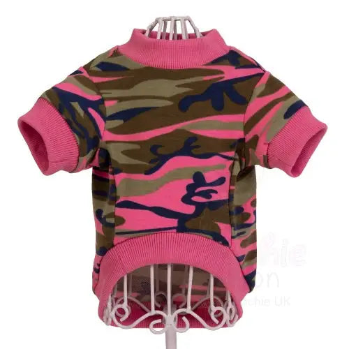 Pink Camouflage Dog Sweatshirt - Rich Paw - 3