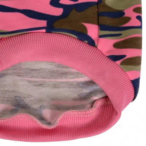 Pink Camouflage Dog Sweatshirt - Rich Paw - 4