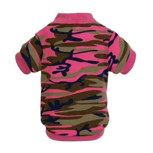 Pink Camouflage Dog Sweatshirt - Rich Paw - 1