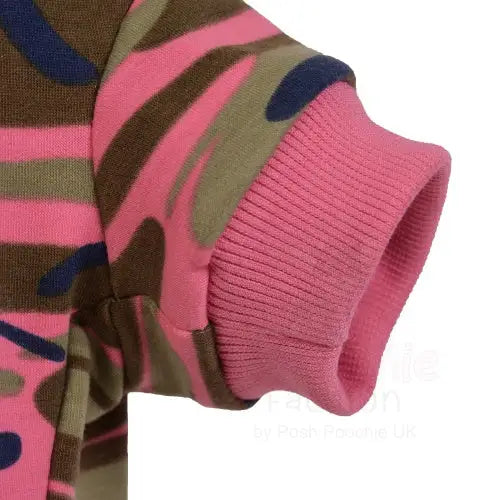 Pink Camouflage Dog Sweatshirt - Rich Paw - 2