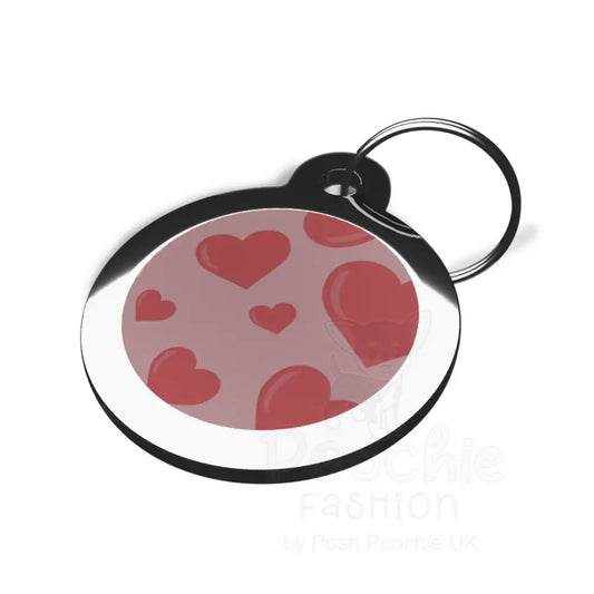 Pink Hearts Cat Id Tag - Ps Pet Tags - 2