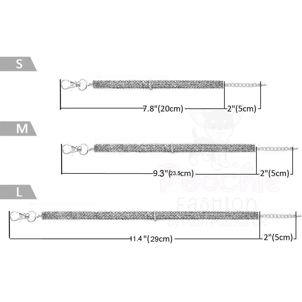 Pink Rhinestone Crystal Pet Necklace with Bone Pendant - Posh Pawz - 6