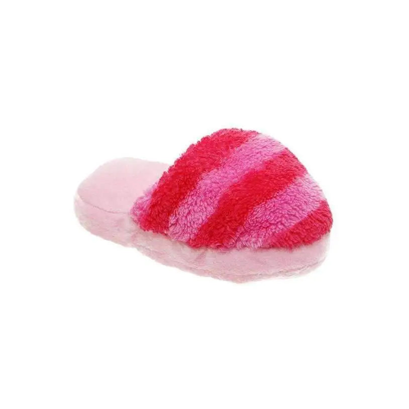 Pink Striped Slipper Plush and Squeaky Dog Toy - Posh Pawz - 1
