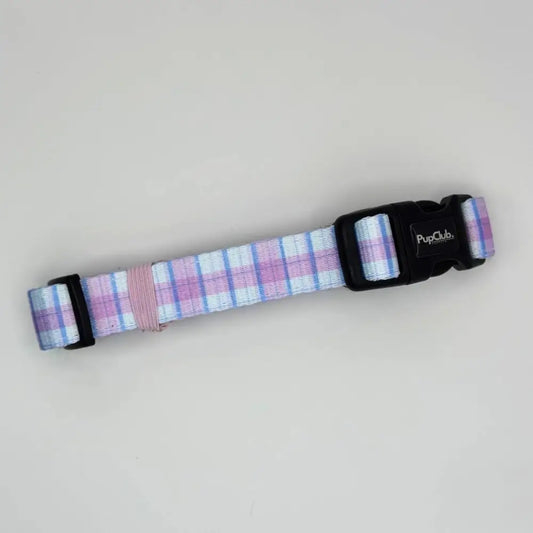 Pink Tartan Dog Collar - Pupclub Couture - 2