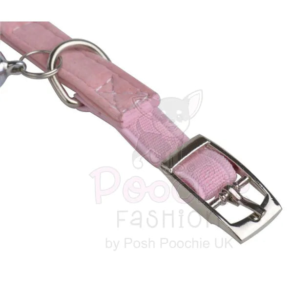 Pink Velvet Luxury Rhinestone Crystal Cat Collar - Posh Catz - 5
