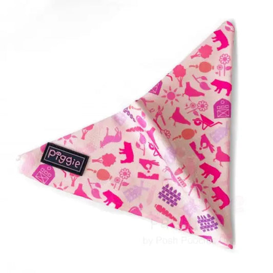 Pinky Farm Tie on Dog Bandana - Piggie - 2