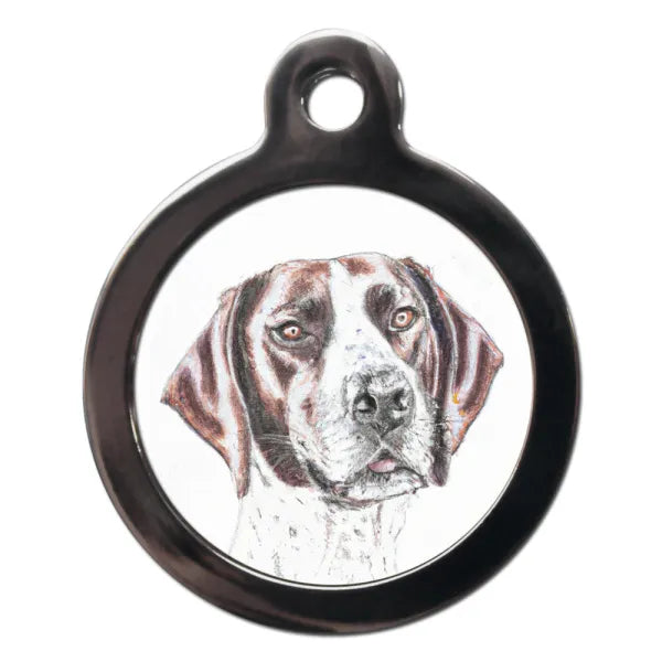 Pointer Portrait Dog Id Tag Ps Pet Tags 1