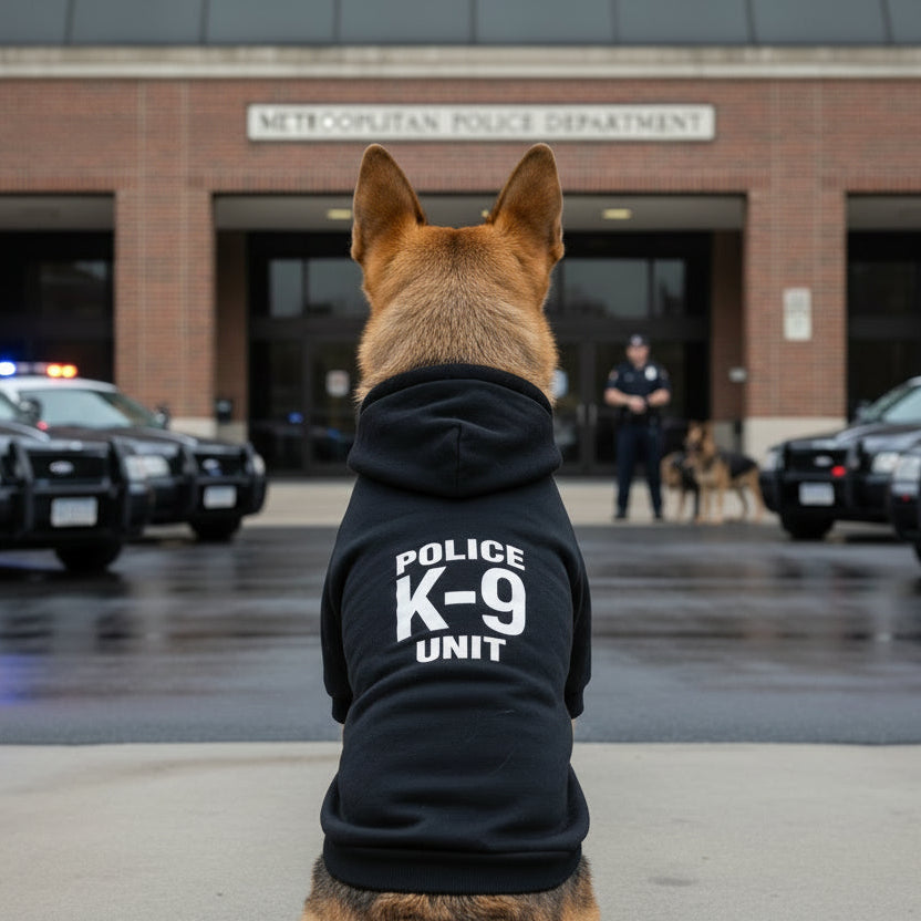 Police K9 Unit Dog Hoodie Sweatshirt - Rich Paw - 1