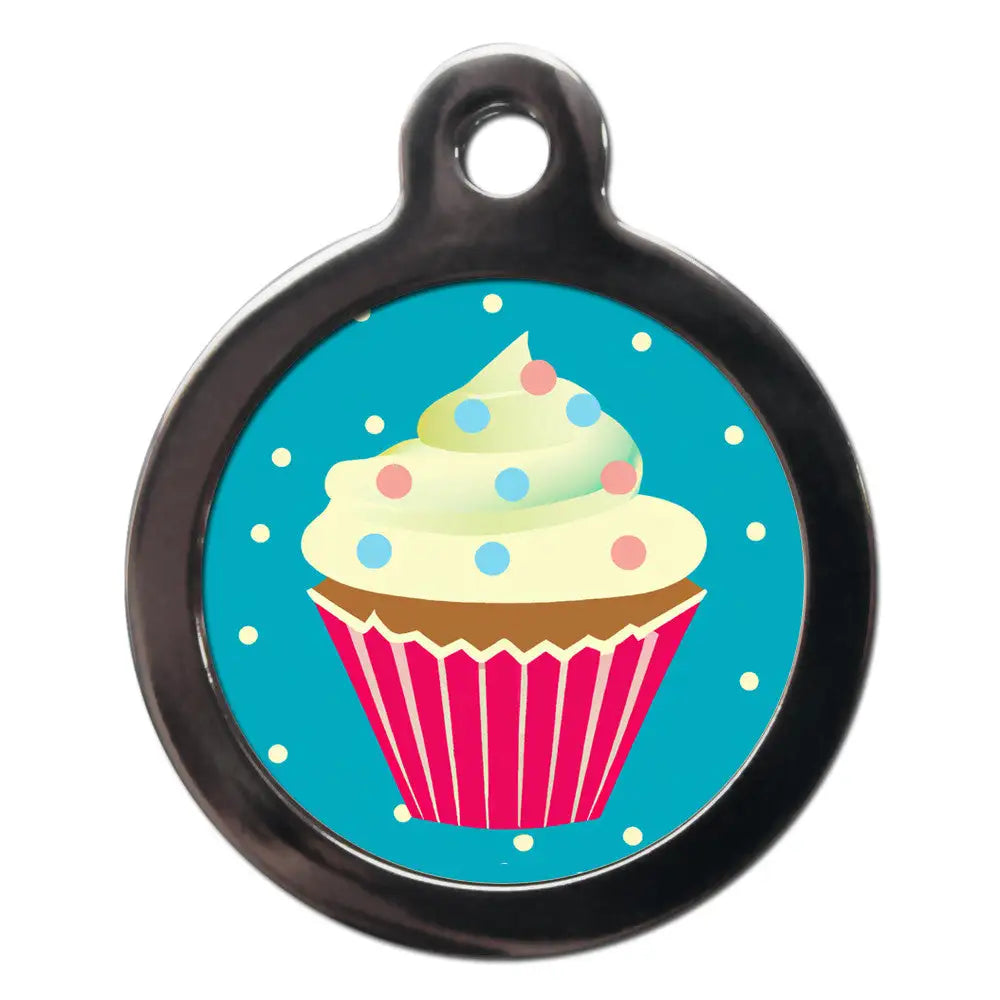 Polka Dot Cupcake Dog Id Tag - Ps Pet Tags - 1