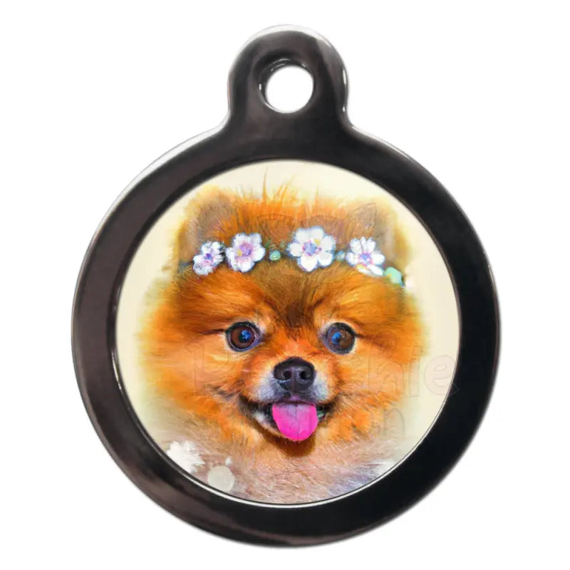 Pomeranian Hippy Dog Id Tag - Ps Pet Tags - 1