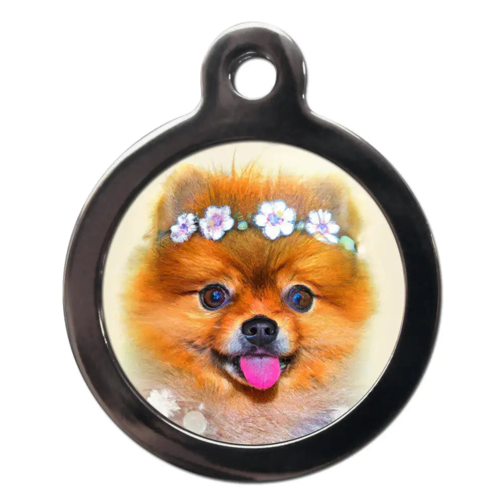 Pomeranian Hippy Dog Id Tag - Ps Pet Tags - 1