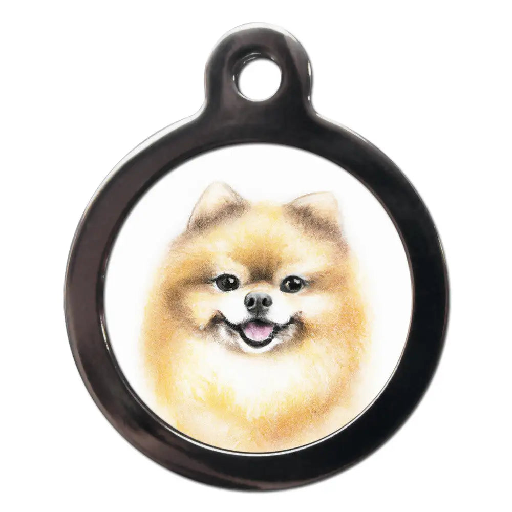 Pomeranian Portrait Dog Id Tag - Ps Pet Tags - 1