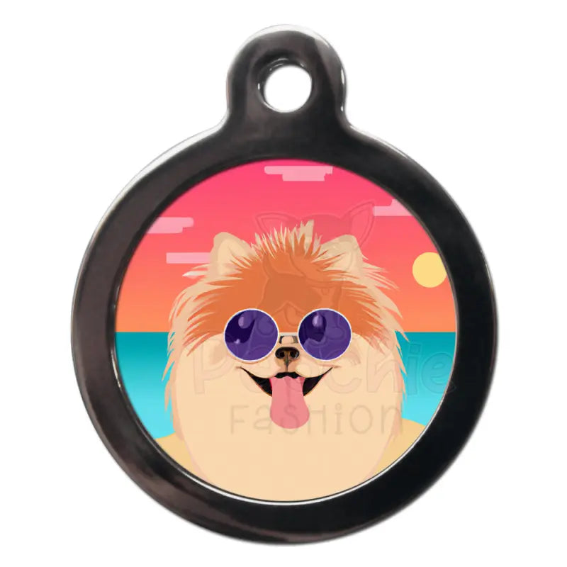Pomeranian Summertime Dog Id Tag - Ps Pet Tags - 1
