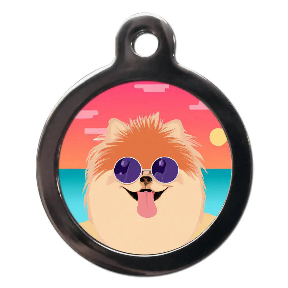 Pomeranian Summertime Dog Id Tag - Ps Pet Tags - 1