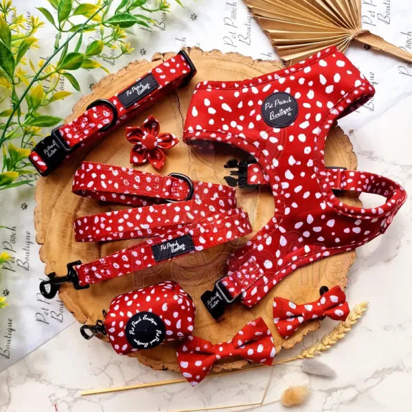 Poppy Toadstool Spots Dog Collar Pet Pooch 3