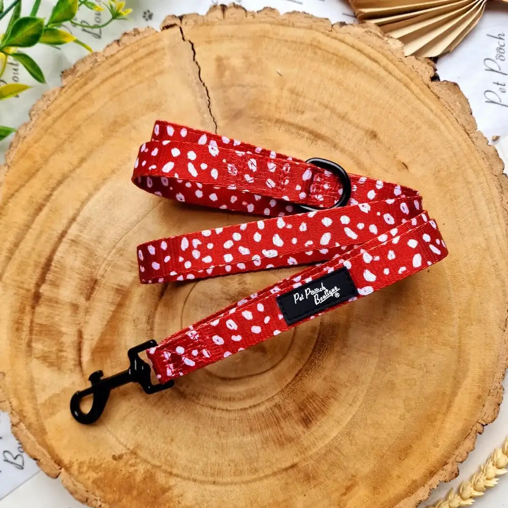 Poppy Toadstool Spots Dog Lead - Pet Pooch - 1