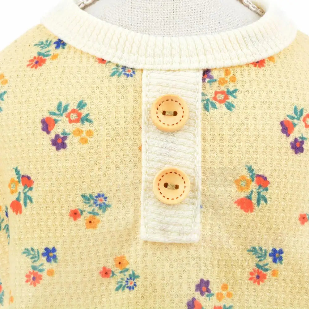 Pretty Floral Small Dog Pyjamas Yellow - Posh Pawz - 5