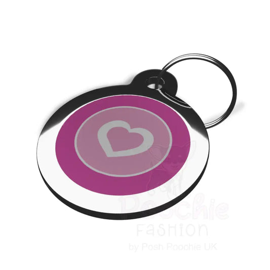 Pretty Pink Heart Cat Id Tag - Ps Pet Tags - 2