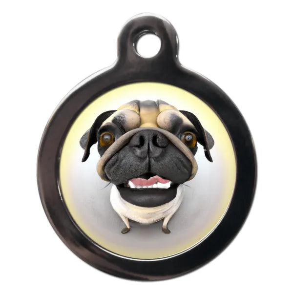 Pug Fish Eye Lens Dog Id Tag Ps Pet Tags 1