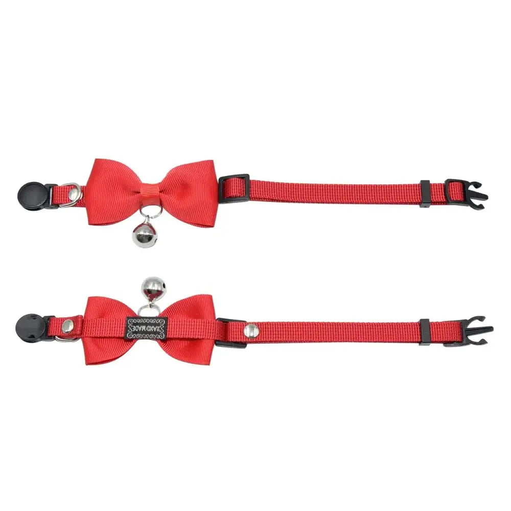 Red Handmade Bow Tie Cat Collar - Posh Catz - 3