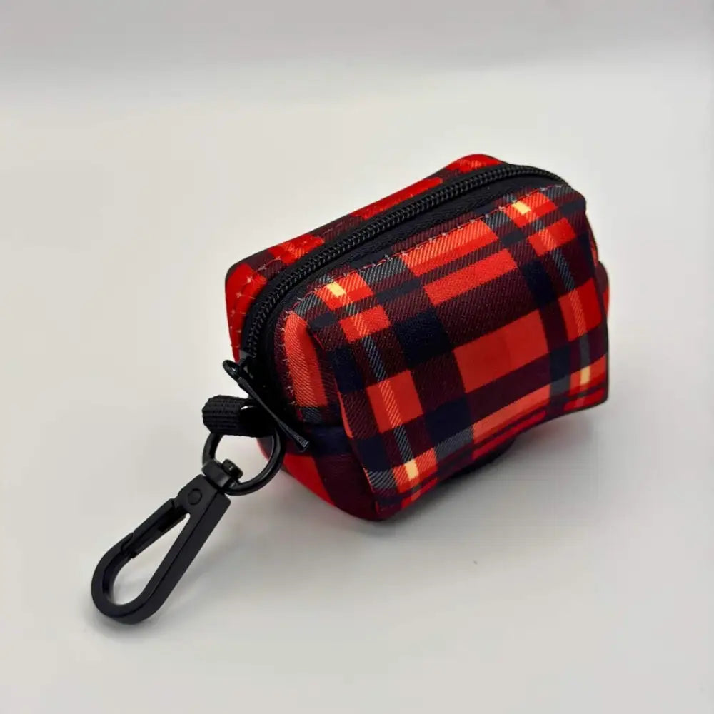 Red Tartan Dog Poo Bag Holder - Pupclub Couture - 2