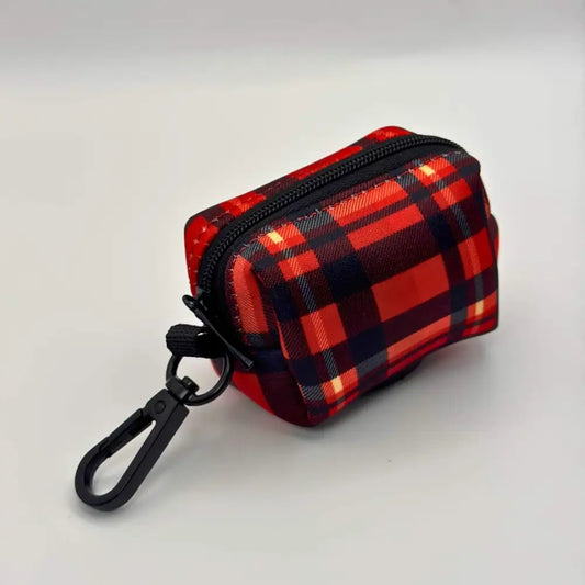 Red Tartan Dog Poo Bag Holder - Pupclub Couture - 2