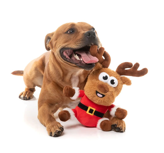 Reggie Claus Reindeer Christmas Dog Toy By FuzzYard