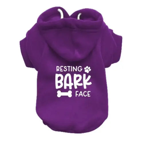 Resting Bark Face Dog Hoodie - Poochie Fashion - 3