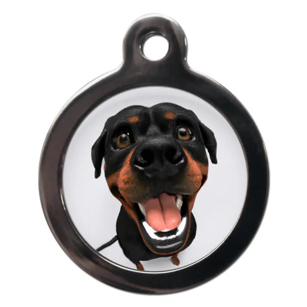 Rottweiler Fish Eye Lens Dog Id Tag Ps Pet Tags 1