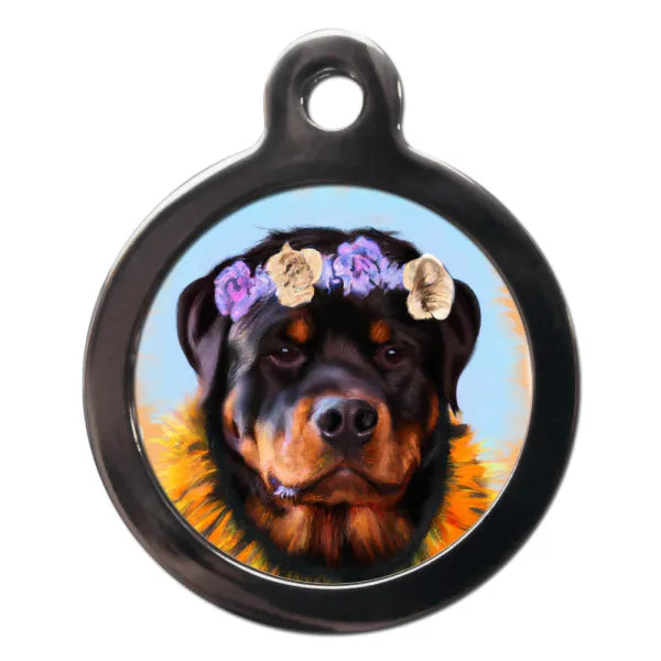 Rottweiler Hippy Dog Id Tag Ps Pet Tags 1