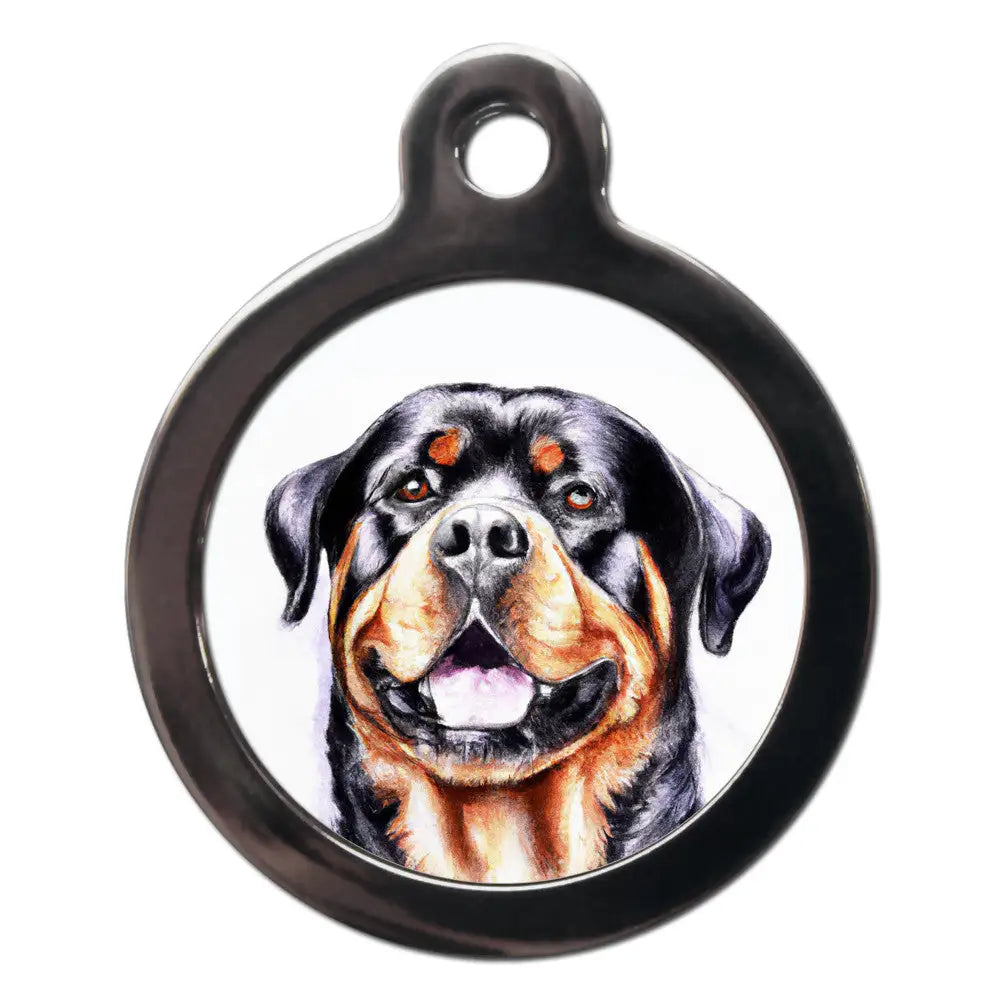 Rottweiler Portrait Dog Id Tag Ps Pet Tags 1