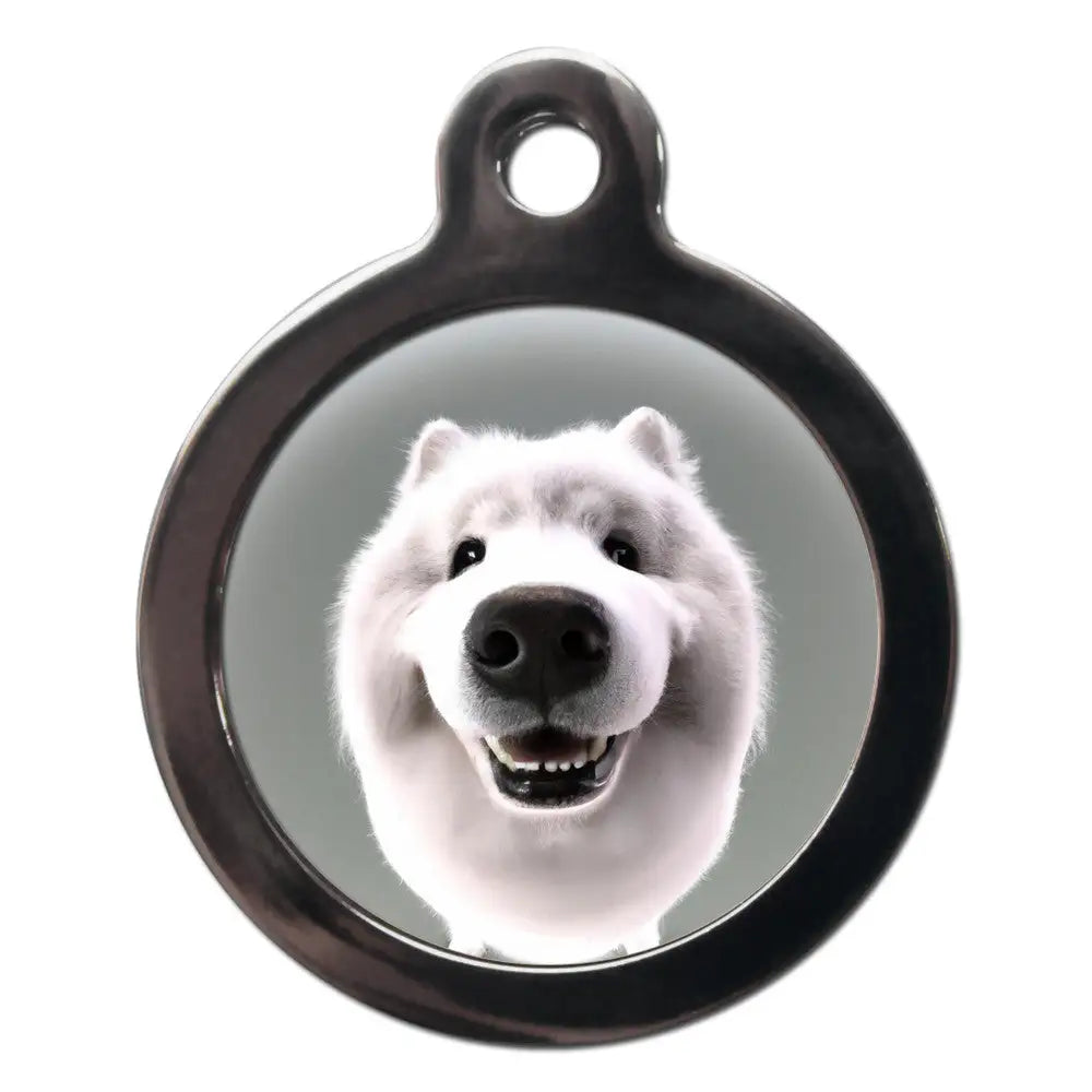 Samoyed Fish Eye Lens Dog Id Tag - Ps Pet Tags - 1