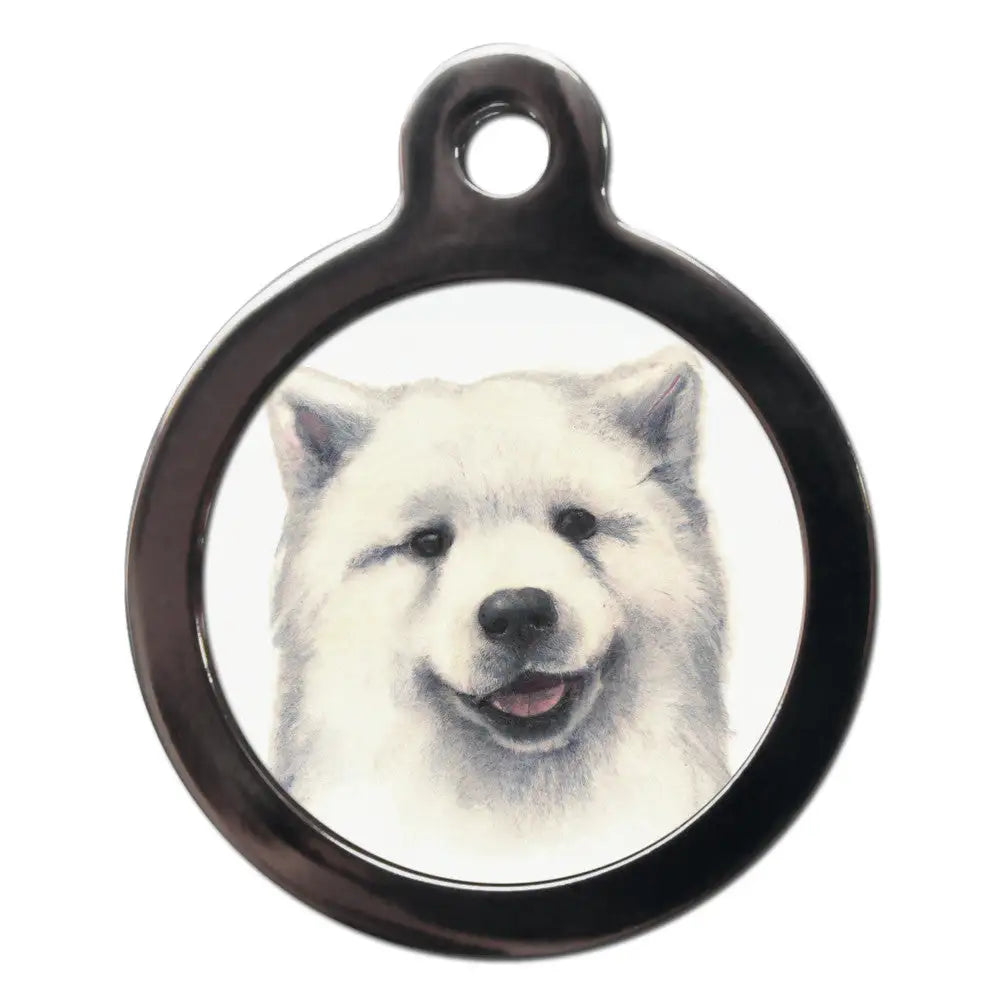Samoyed Portrait Dog Id Tag - Ps Pet Tags - 1