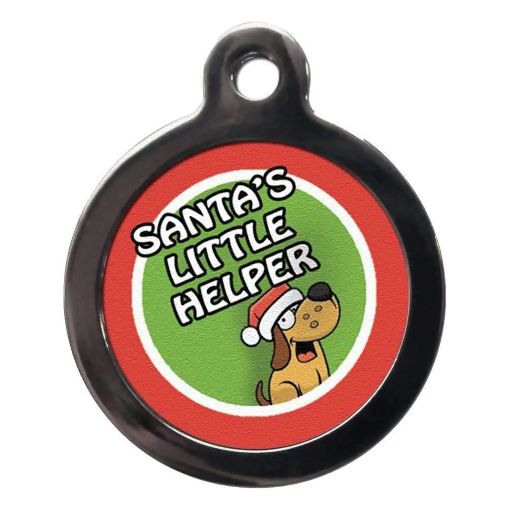 Fun Santa’s Little Helper Dog Id Tag - Ps Pet Tags - 1